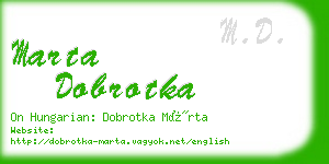 marta dobrotka business card